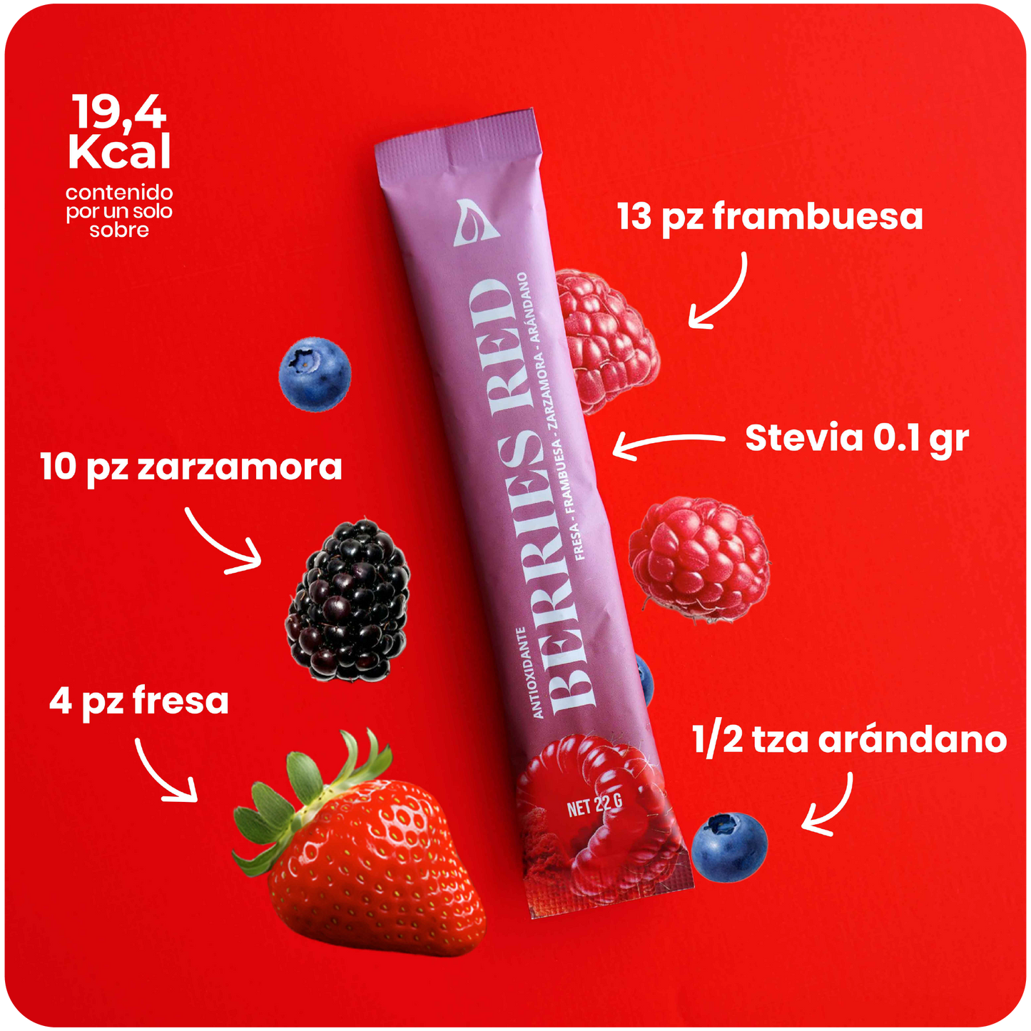 BERRIES RED 4 sobres