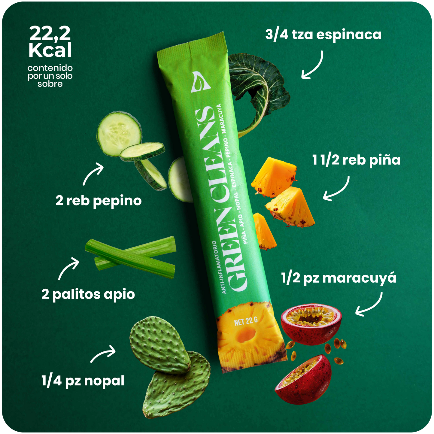 GREEN CLEANS 4 sobres