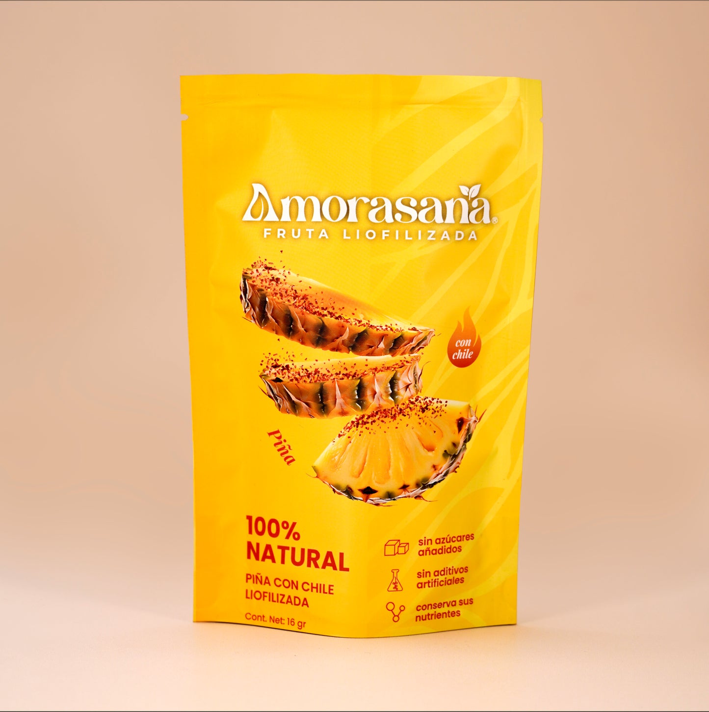 Bolsa de fruta liofilizada sabor PIÑA CHILE