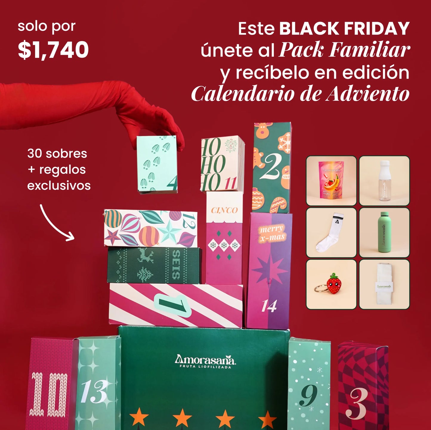 Paquete Familiar Amorasana — Edición Especial Calendario de Adviento